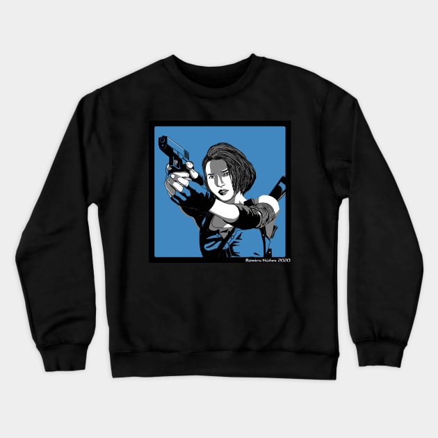 Jill Valentine Crewneck Sweatshirt by Rama.Rabbit